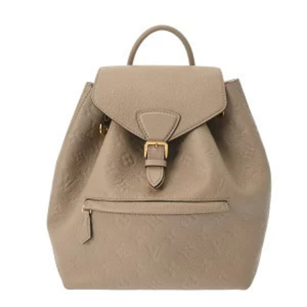 Louis Vuitton Monogram Empreinte Montsouris Tourterelle Leather Backpack Bag Tan